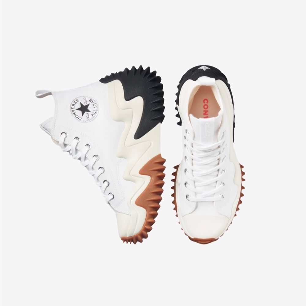 Converse Run Star Hike Hi Sneakers in White/Multicolor